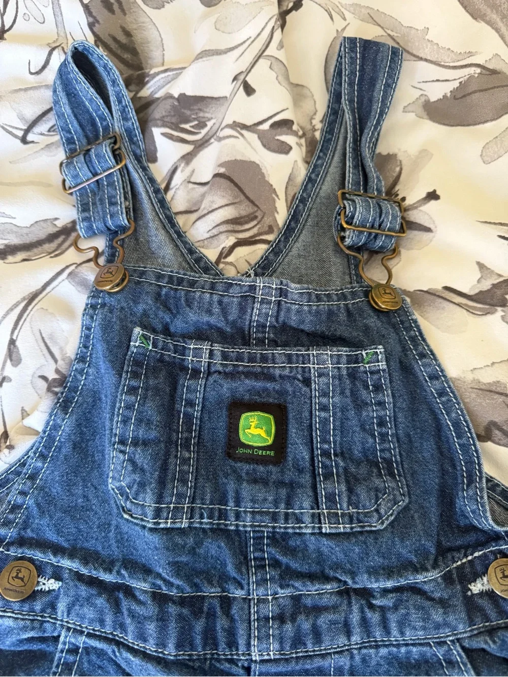 John Deere Dark Blue Denim Kids' Overalls